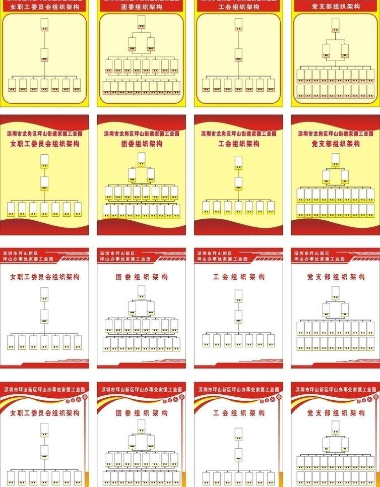党支部 工会 模板 团委 展板 展板模板 制度栏 制度 牌 矢量 模板下载 制度牌 组织架构图 女职工 其他展板设计