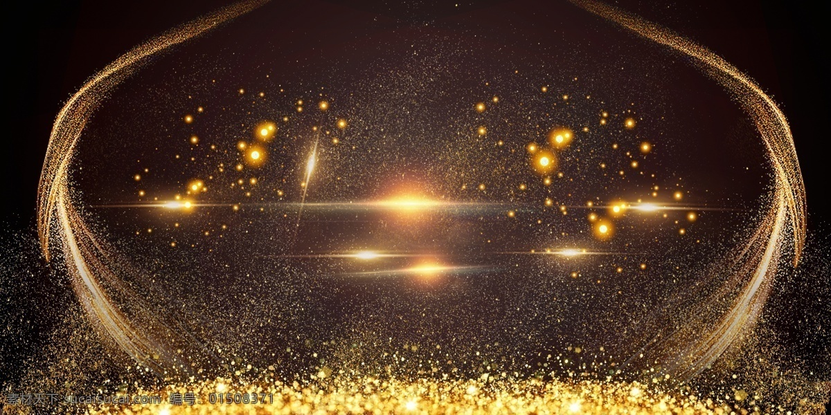 耀眼 金色 光点 广告 背景 广告背景 黑色背景 光斑 光圈 星光 金点 金箔 星点