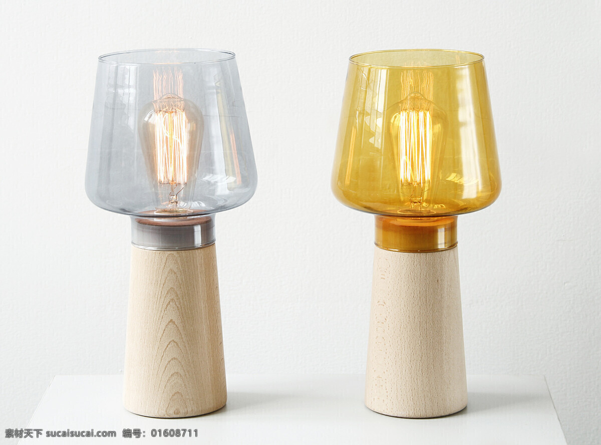 玻璃 产品 灯具 夜灯 照明 创意 木质 烟火 灯