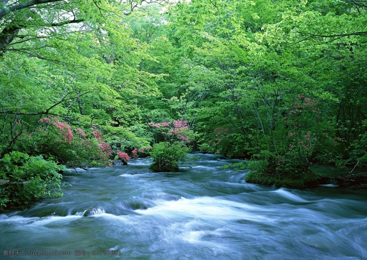 高清 唯美 山川 流水 绿树 超大 瀑布 山峰 山水风景 摄影图 雪山 自然景观 装饰素材 山水风景画
