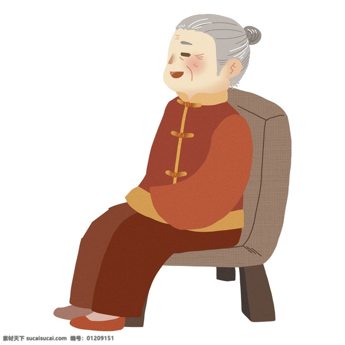 卡通 老奶奶 手绘 人物 唯美 插画元素 透明元素 png元素 免抠元素