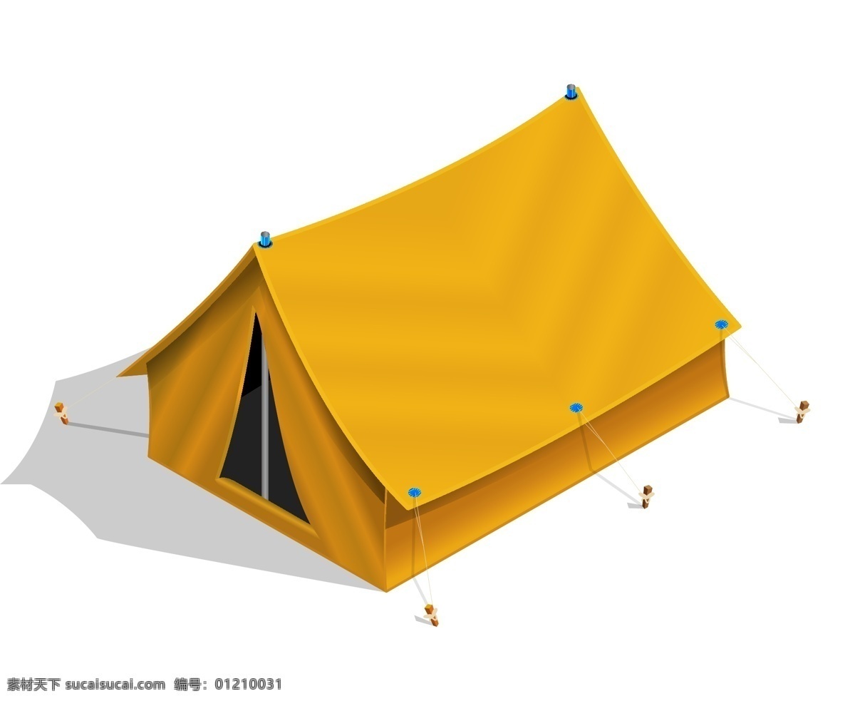 矢量 户外 旅游 黄色 帐篷 房子 透明元素 ai元素 免抠元素