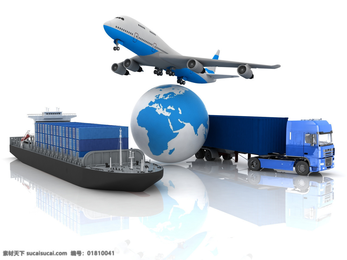 海陆空运输 航运 海运 汽运 国际快递 包裹 邮递 邮件 3d设计