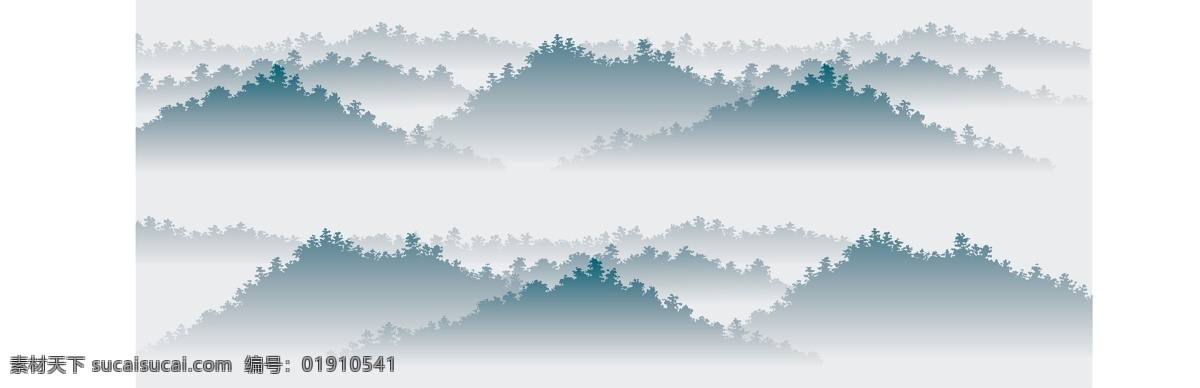 山水风景 山峰 风景 大山 树木 自然景观 矢量图库 底纹边框 底纹背景