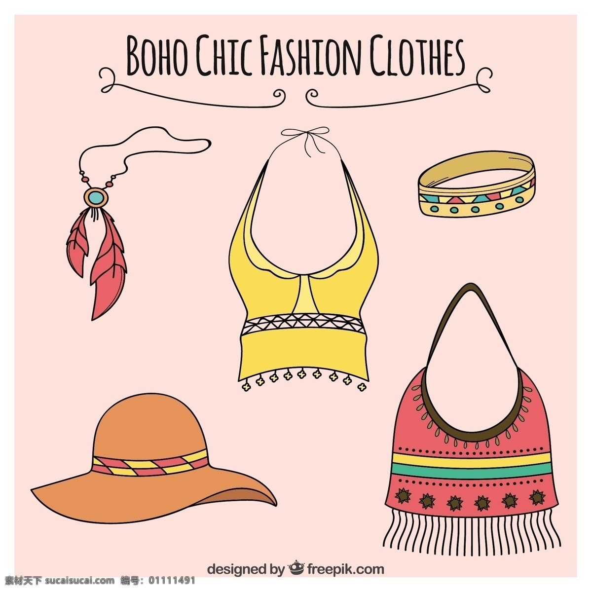 波希米亚 风格 衣服 配件 包 手 时尚 手拉 衬衫 袋子 羽毛 帽子 部落 印度 绘画 装饰 民族 款式 包装 绘制 本地 白色