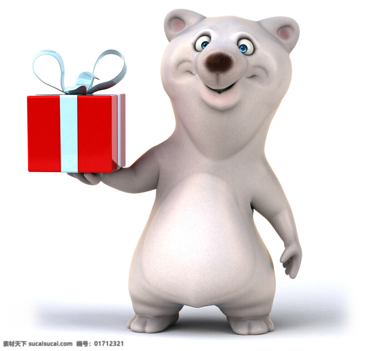 3d 动物图片 3d设计 卡通动物 礼盒 礼物 圣诞节 圣诞帽 3d动物 地鼠 3d模型素材 其他3d模型