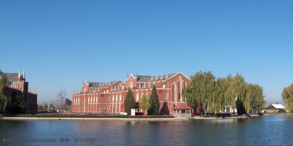 湖边 别墅 全景图片 湖边别墅 旅游摄影图片 风景 生活 旅游餐饮