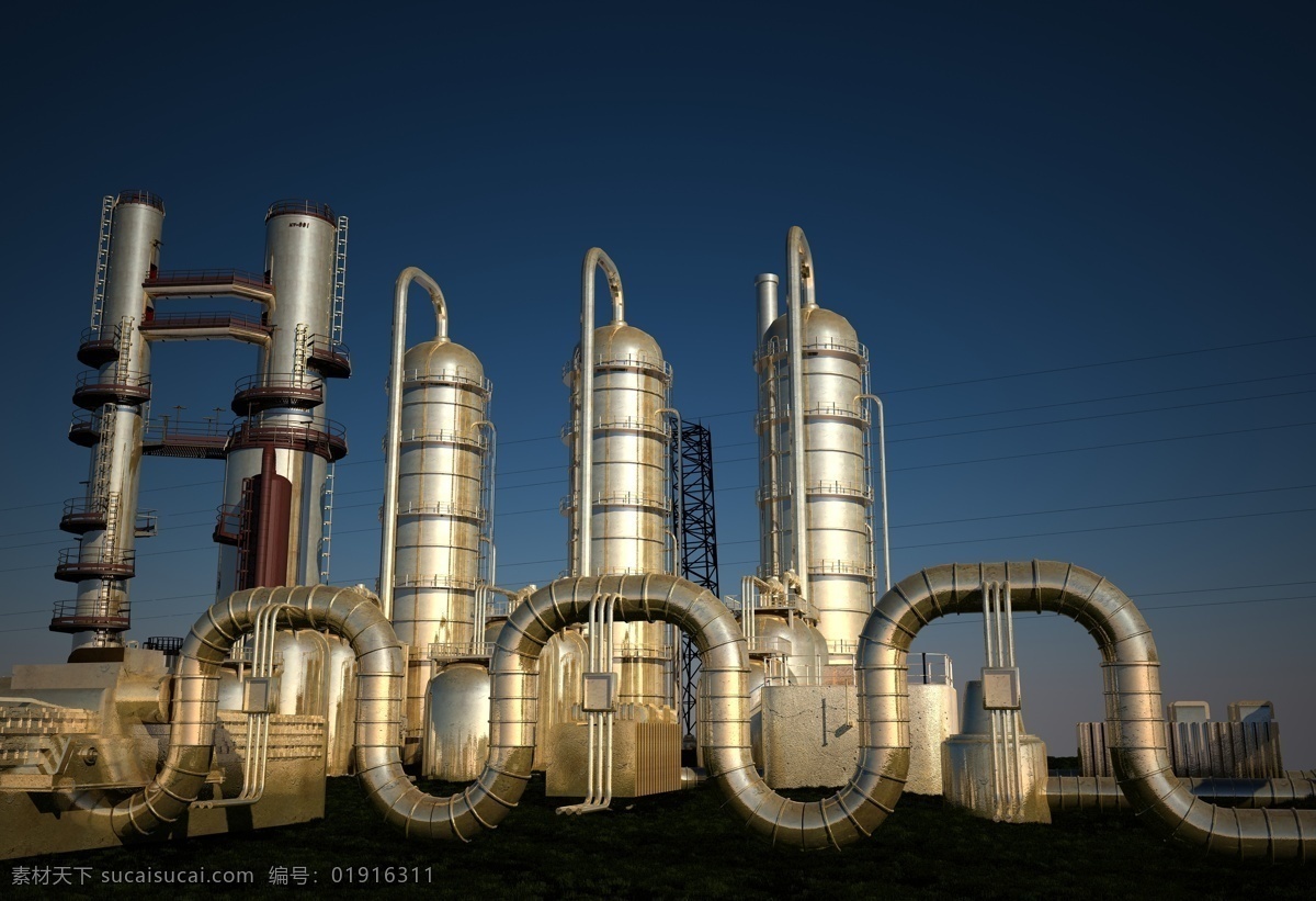 油气油田 油气 油田 储存罐 管道建筑 燃气管道 蓝天 工业生产 现代科技