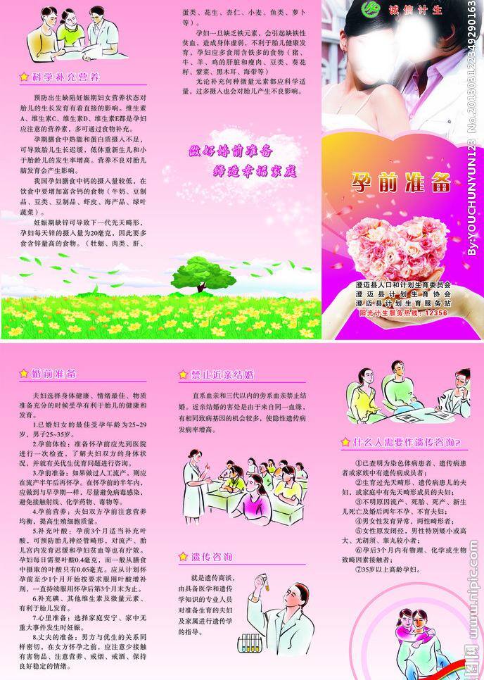 孕前 准备 夫妻 计生 三折页 生活百科 矢量图库 医疗保健 孕前准备 矢量 海报 其他海报设计