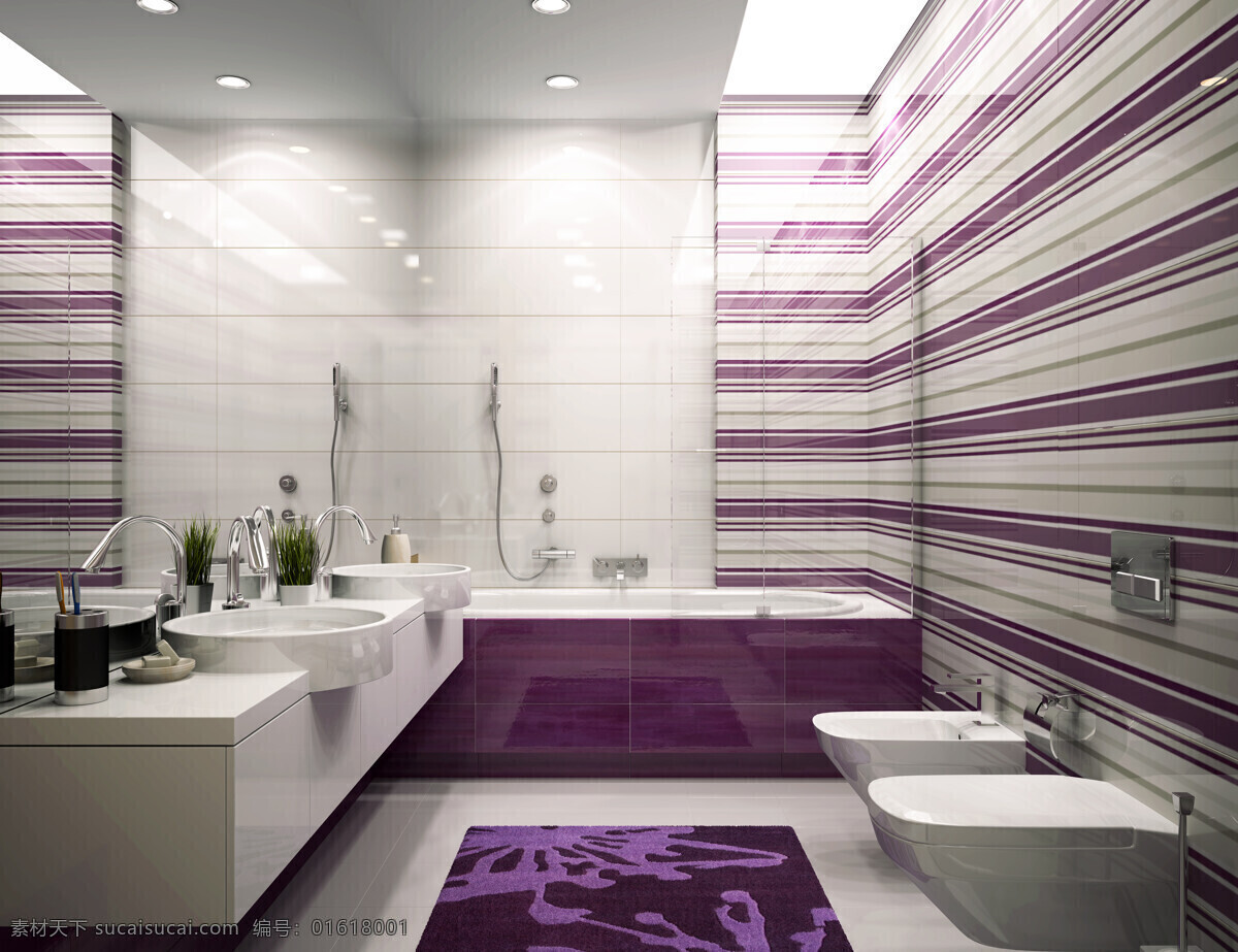 紫色 调 卫生间 紫色调 马桶 房屋设计 装修设计 装潢 室内设计 环境家居