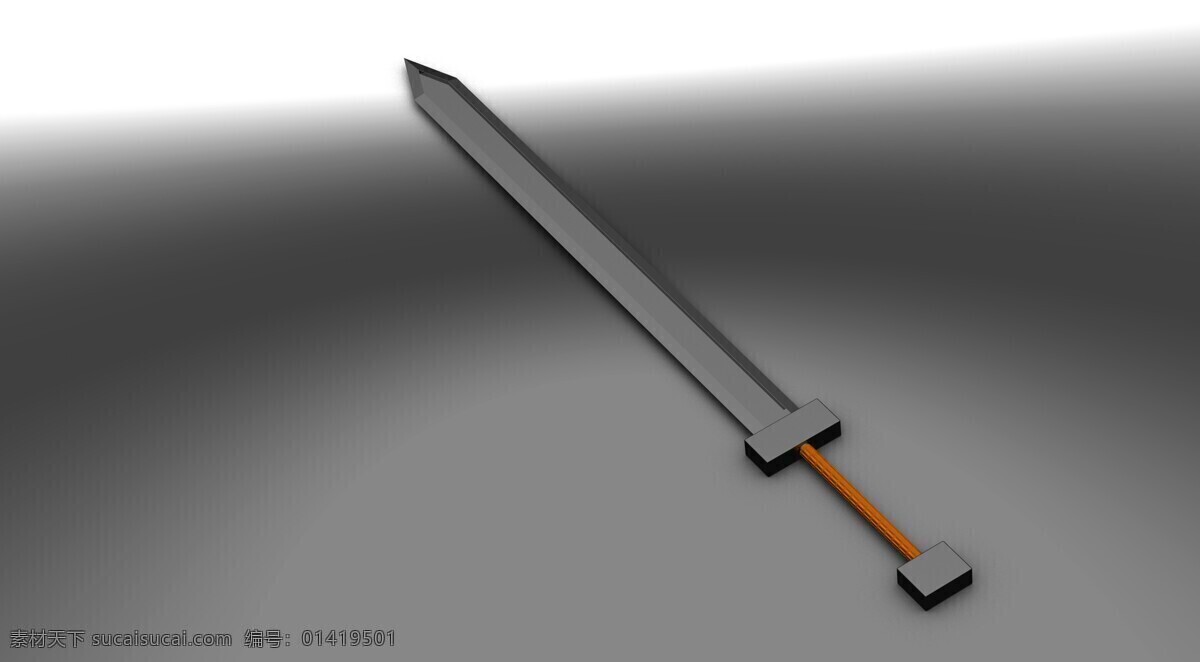 屠龙 刀 剑 龙 三维 武器 叶片 狂暴 杀手 3d模型素材 其他3d模型
