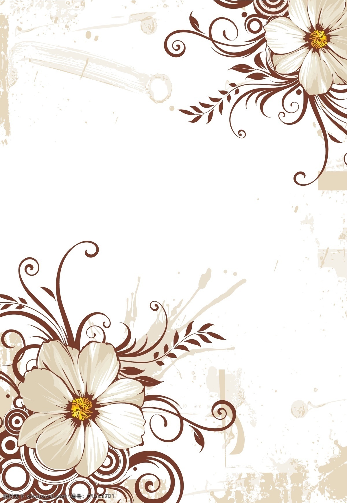 花朵 矢量 背景 图 矢量图 棕色 其他矢量图