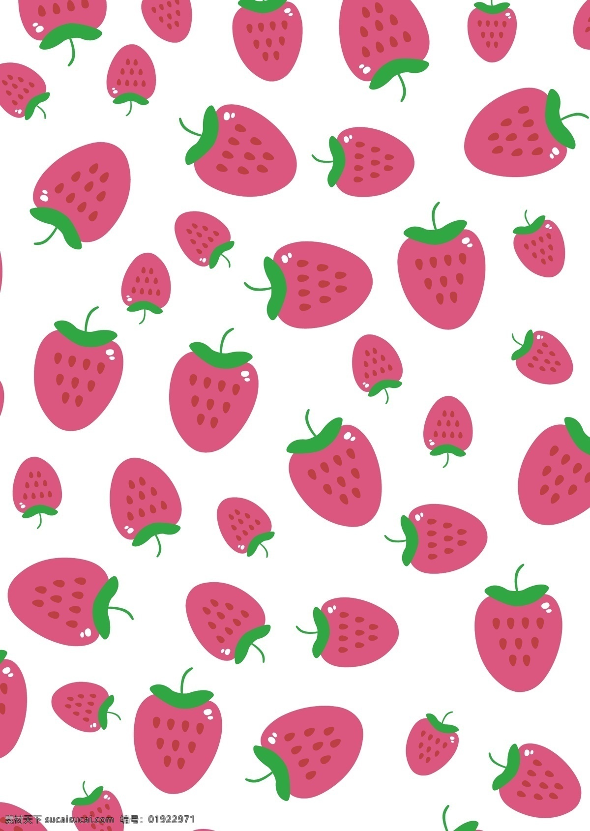 女童 印花 草莓 strawberry 草莓印花 女童印花 草莓底纹 草莓背景 草莓满印 白色