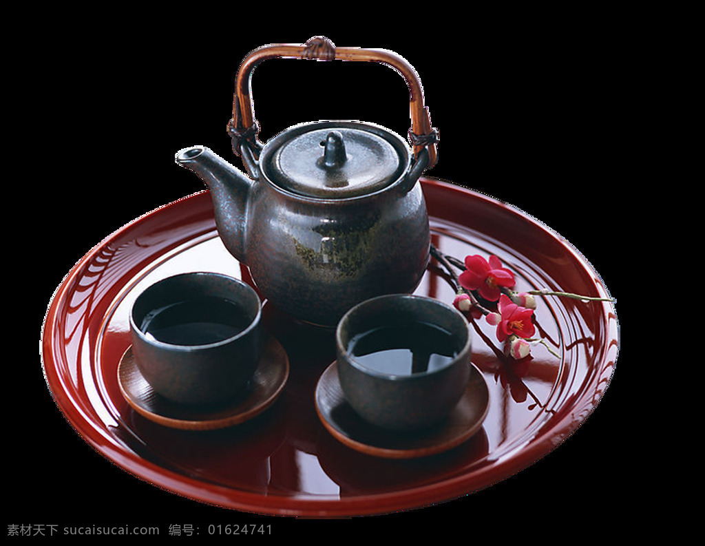 深色 雅致 磨砂 茶具 产品 实物 产品实物 梅花 深色茶杯