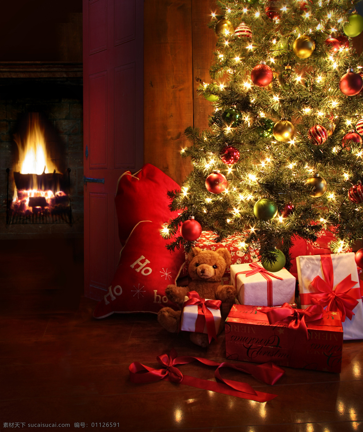 圣诞礼品素材 礼品 礼物 礼盒 圣诞礼物 节日 喜庆 礼包 圣诞球 彩球 圣诞树 壁炉 梦幻光斑 节日庆典 圣诞素材 生活百科 黑色