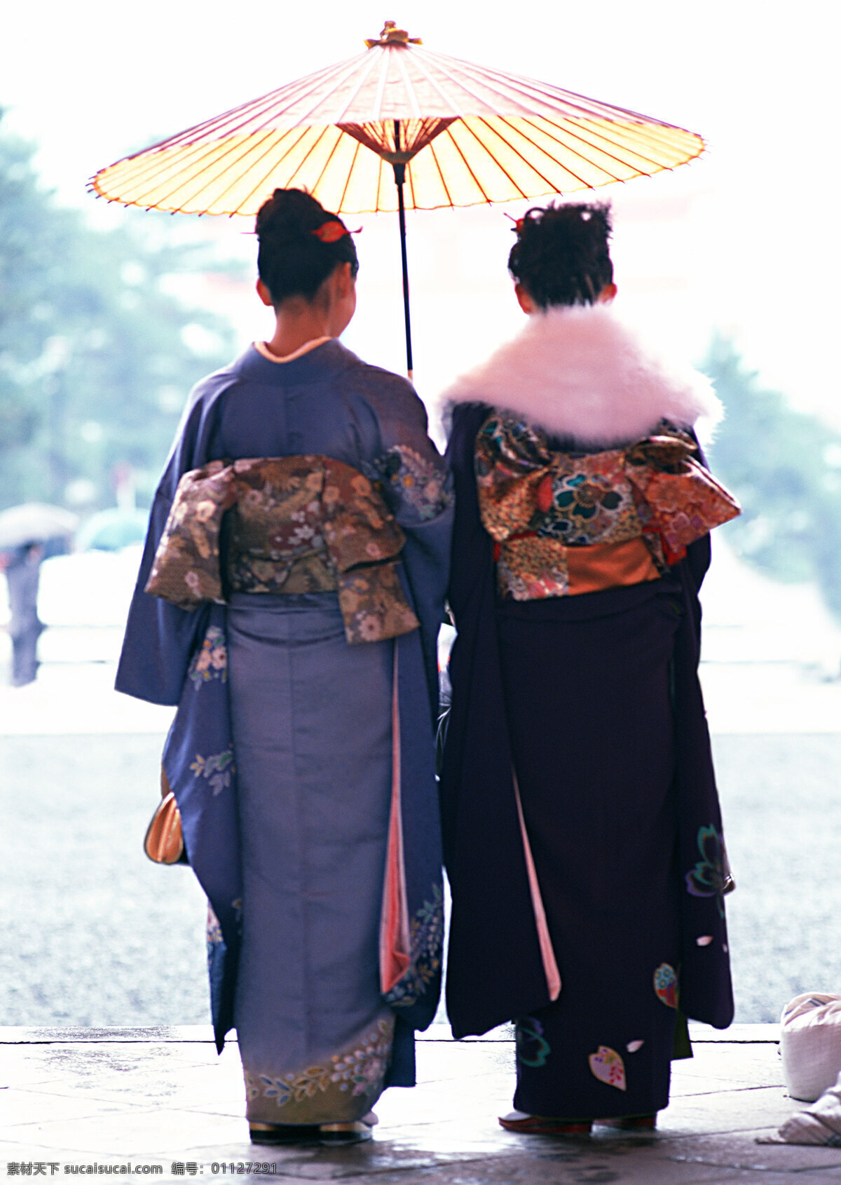 和服 艺术品 太阳伞 写真 传统文化 文化艺术