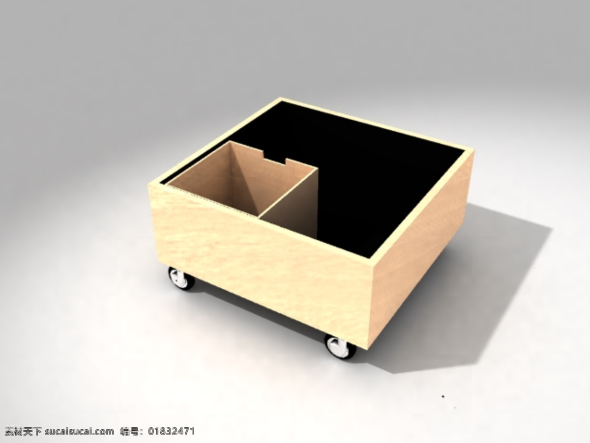 中国 木 咖啡 桌 轮 木制 合作 3d模型素材 其他3d模型