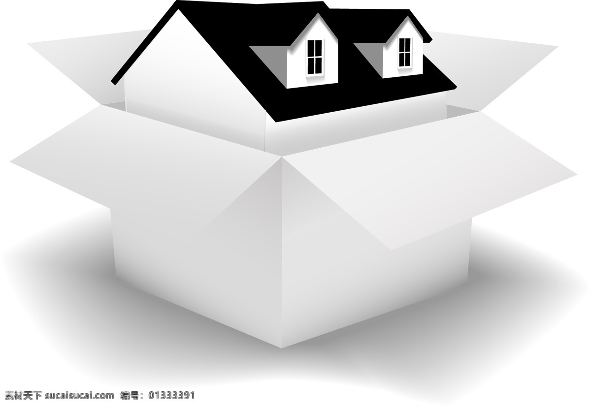 家里 载体 盒 房子 纸箱 住房 维度的 三 家里的载体盒 矢量图 其他矢量图