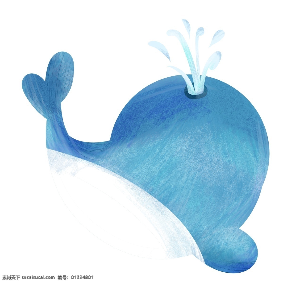 蓝色鲸鱼动物 蓝色 鱼类 鲸鱼