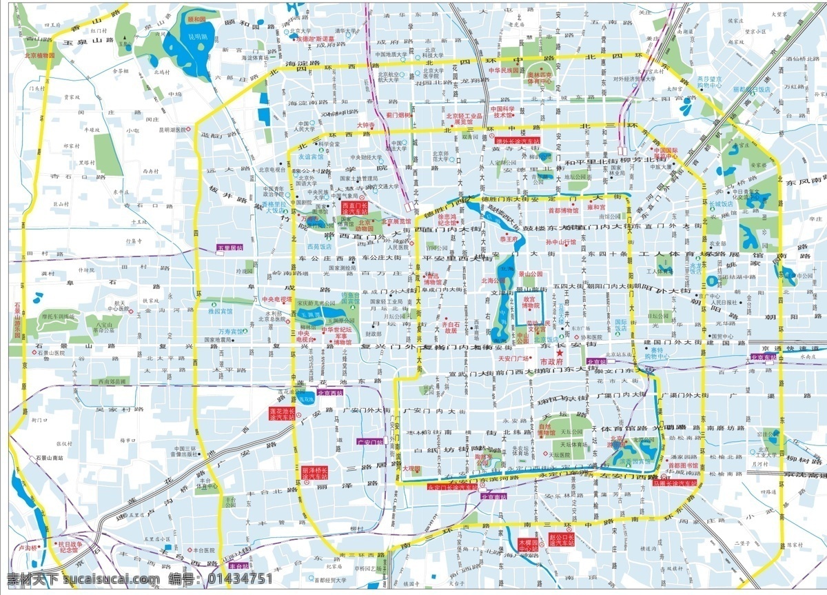 北京地图 矢量北京地图 矢量图 其他矢量图