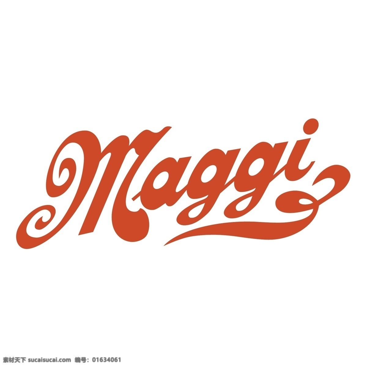 麦琪 maggi 标识 标识为免费 白色