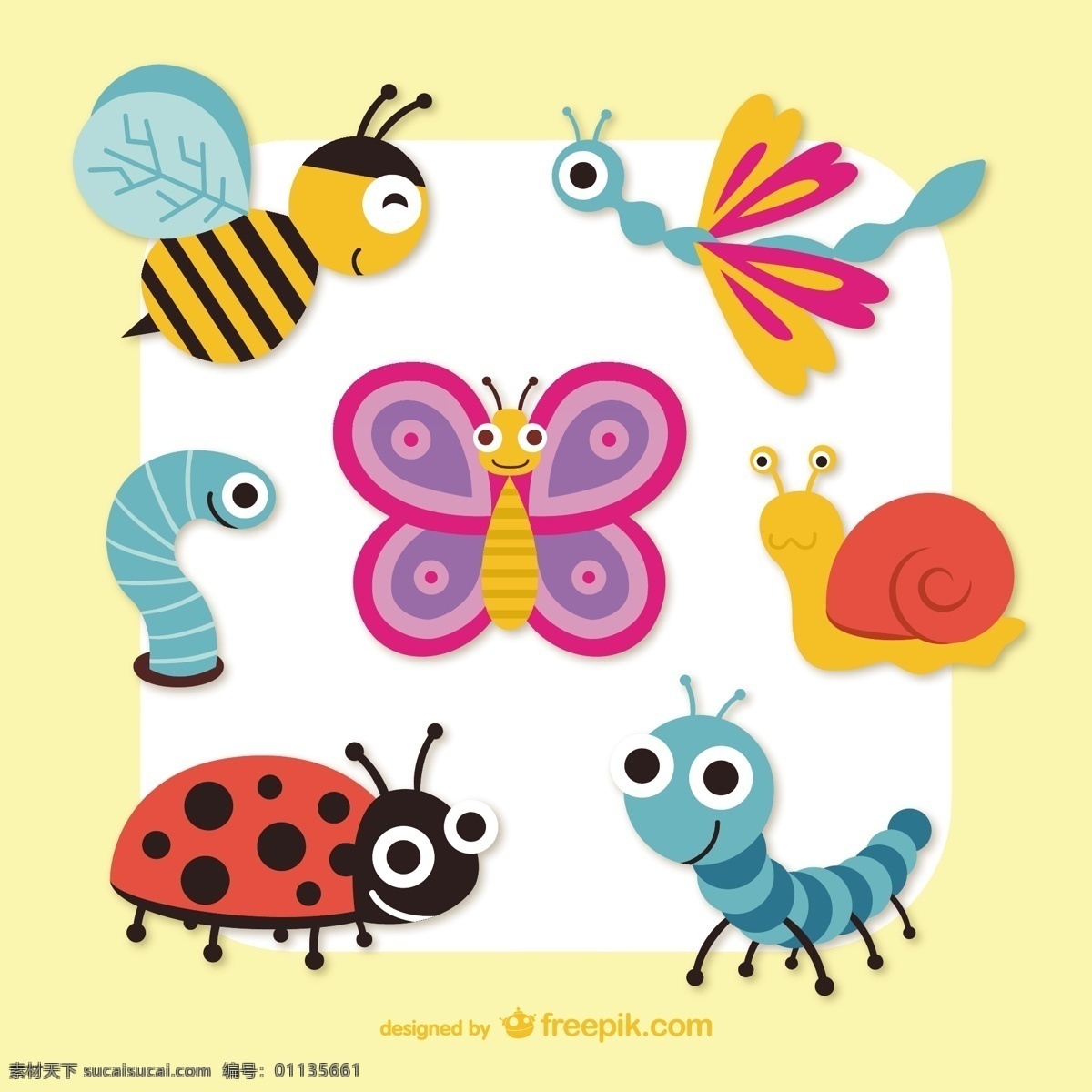 可爱 的卡 通 昆虫 蝴蝶 illustrator 图标 网页 卡通 图形 蜜蜂 网页设计 朋友 新的 平面设计 创意 元素 网页图标 界面 品质 设计元素 黄色