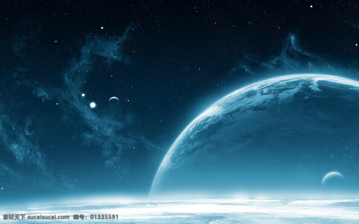 星空免费下载 星球 宇宙星系 蓝色星球 背景图片