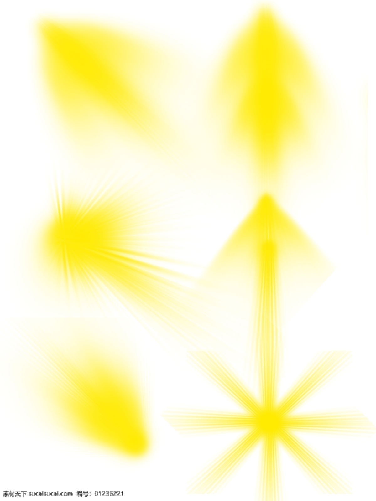 黄色 条状 光效 效果 商用 简约 光源 光线 可商用 六个