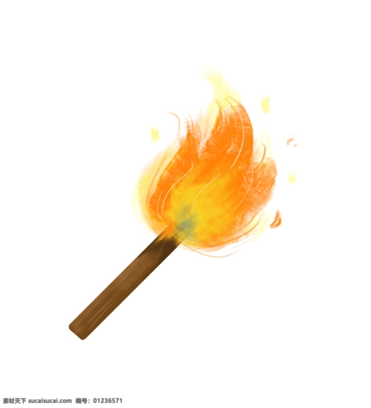 红色 燃烧 火焰 火炬 火苗 火炬消防 喷溅 火热 热度 简洁 扁平 正在 卡通手绘 黄色