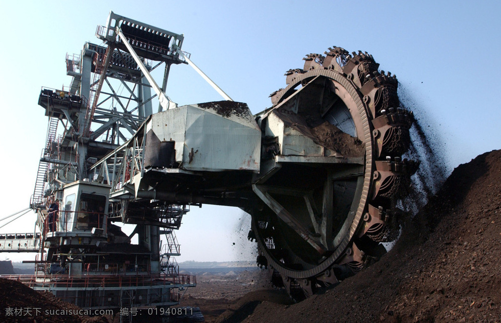 露天开采煤矿 煤炭 煤矿 矿石 煤 原煤 焦碳 能源 工业生产 现代科技