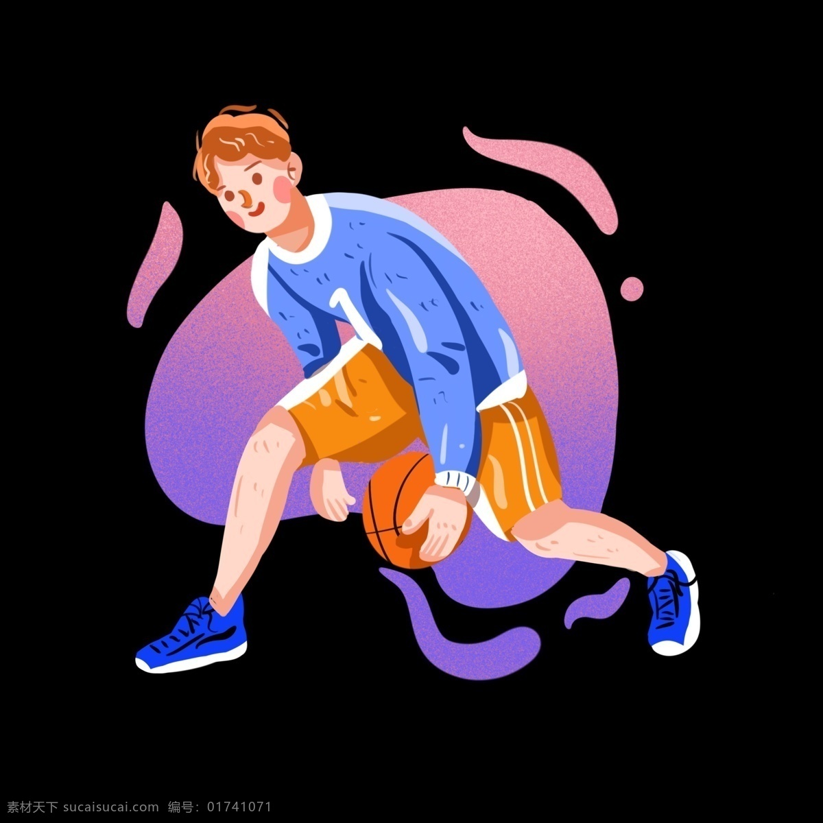 练习 篮球 男孩 手绘 插画 免 抠 练习篮球 运动男孩 运动会比赛 篮球爱好者 banner 手绘插画 小清新插画