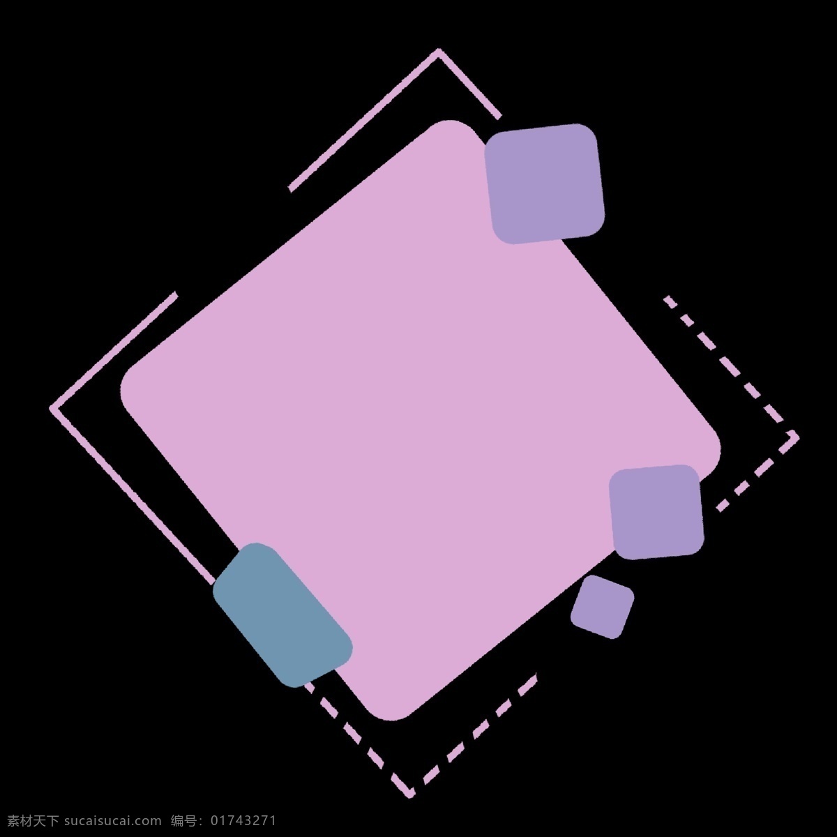 粉色几何图形 粉色 几何图形 正方形