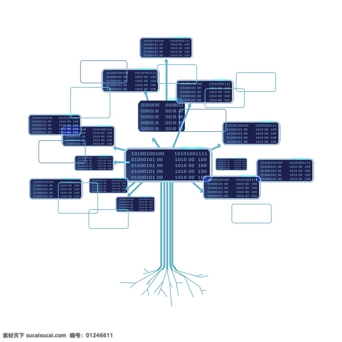 电子 科技 树 装饰 免 抠 图 电子科技树 免扣素材 透明素材 卡通 蓝色
