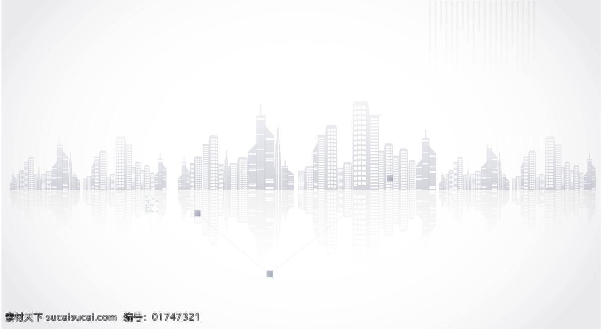 灰白建筑插画 灰白 建筑 插画 卡通 手绘 高清壁纸 商务背景