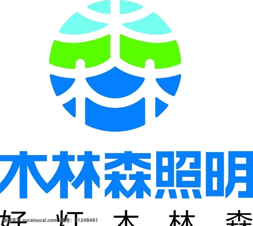 木 林森 照明 标志 木林森 木林森标志 门头 矢量图 logo设计