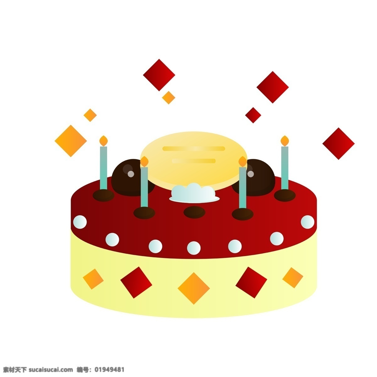 生日派对蛋糕 甜食 生日蛋糕 美食