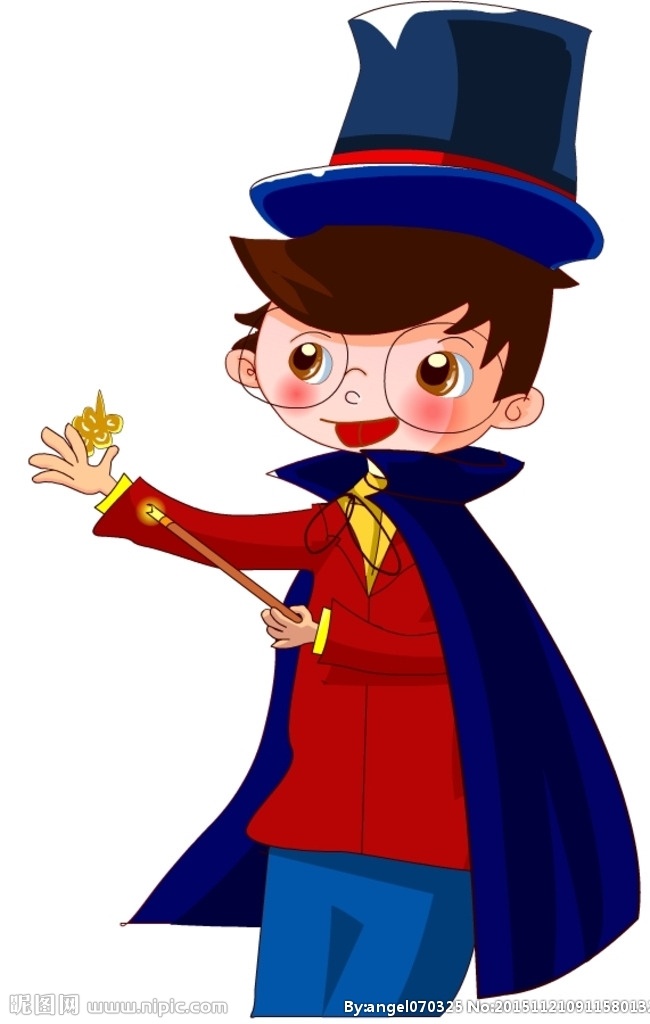 小 魔术师 flash 源文件 小魔术师 卡通人物设计 动画素材 魔法棒 可爱魔术师 人物矢量下载 原创 作品 多媒体 动画 fla