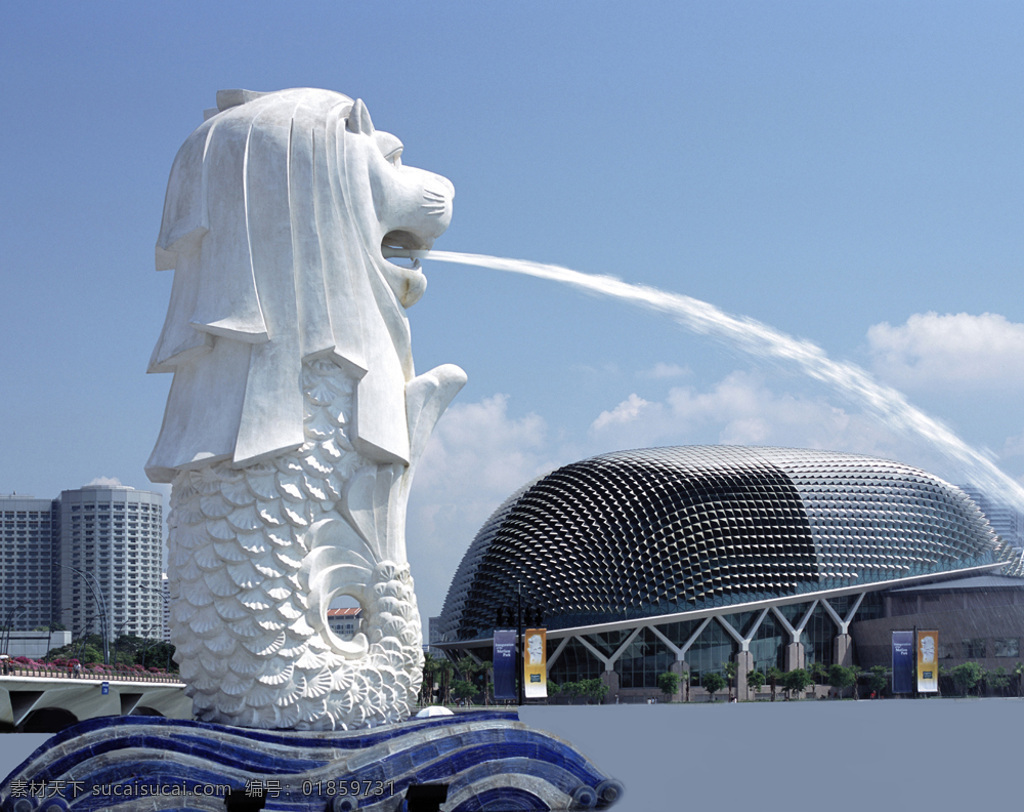 新加坡 merlion 旅游摄影 国外旅游 摄影图库