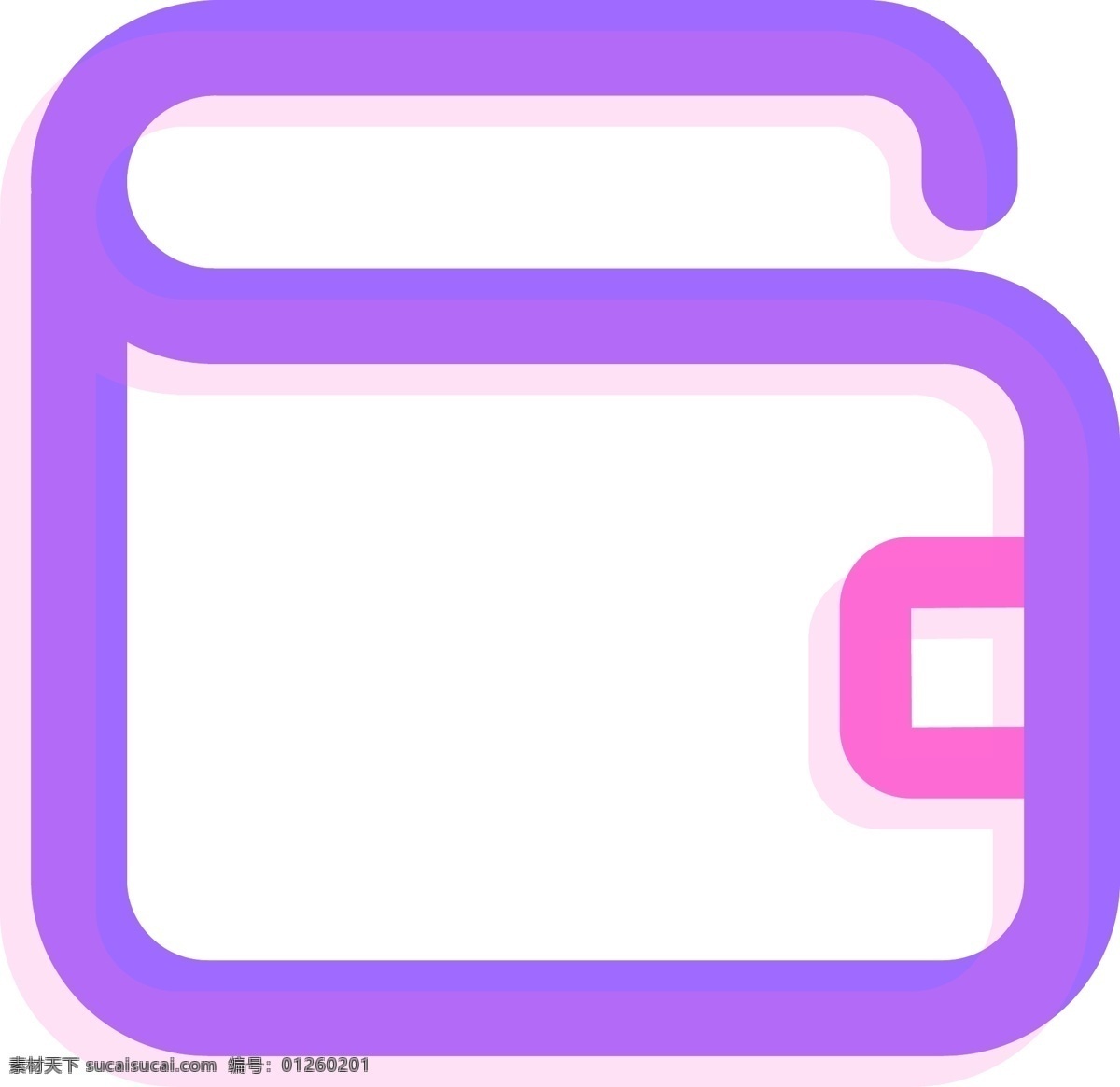 粉 紫色 荧光 钱包 矢量 图标 粉紫色钱包 荧光钱包