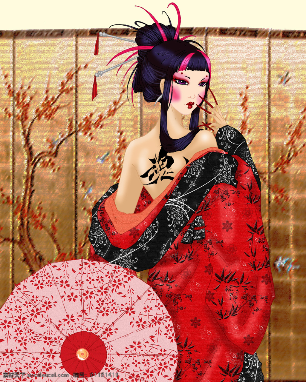 现代 geisha ps笔刷