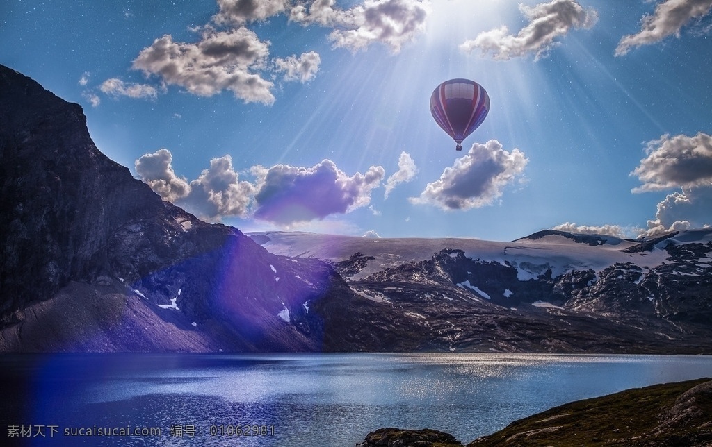 阳光 光线 光 热气球 旅行 旅游 度假 探险 放松 自然 生物 风景 云 天空 壁纸 背景 水 湖 自然景观 山水风景