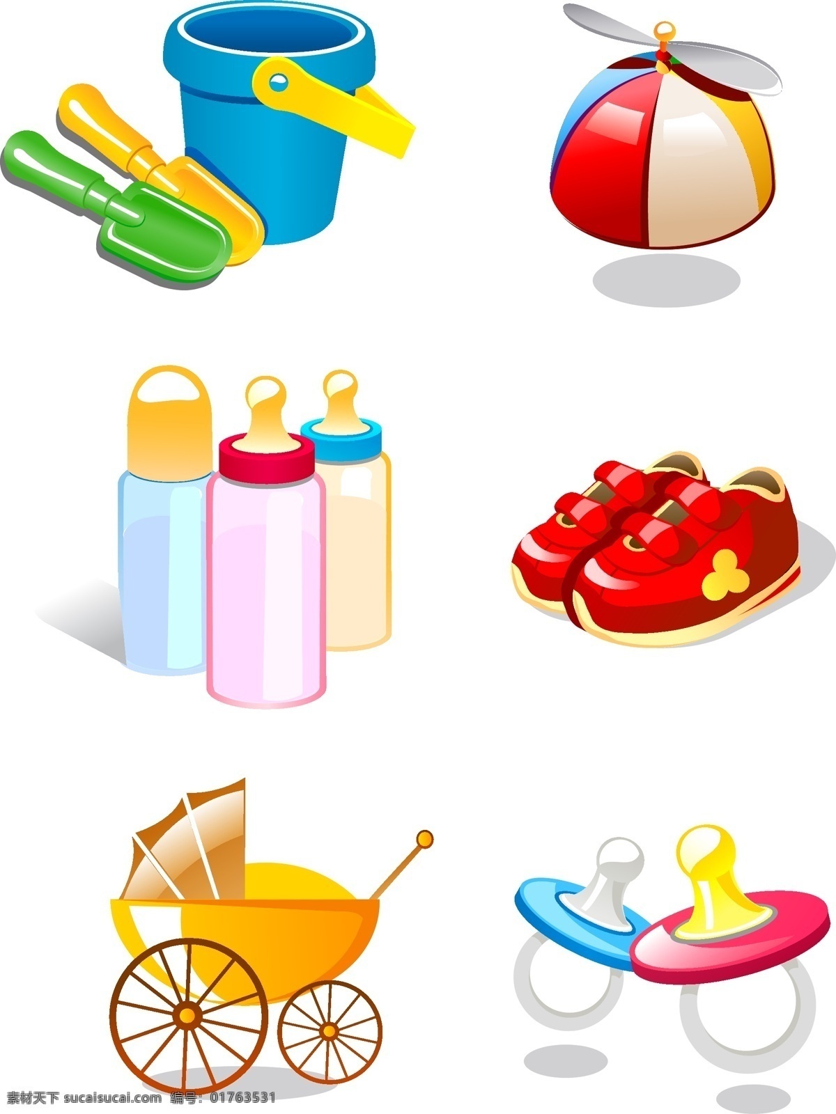 矢量 宝贝 材料 矢量素材 婴儿用品 矢量宝贝材料 矢量图 其他矢量图