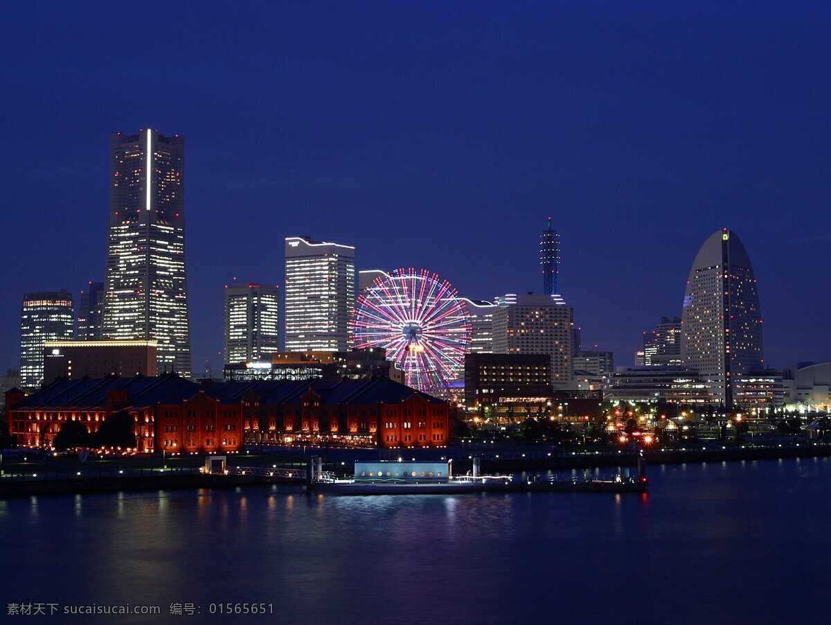 超 眩 城市 摩天轮 夜景 高清 3d 贴图 材质