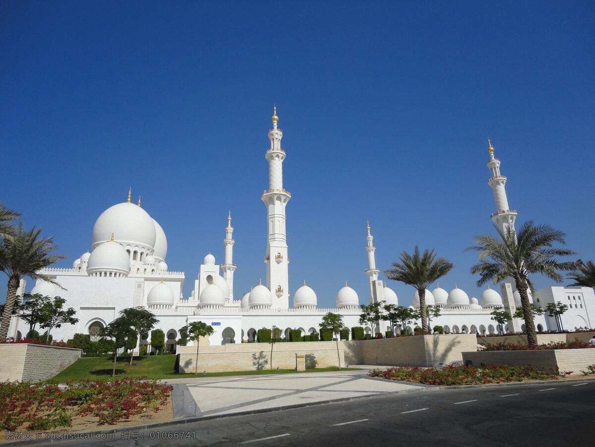 阿布扎比 清真寺 侧面 阿联酋 伊斯兰教 旅游摄影 国外旅游