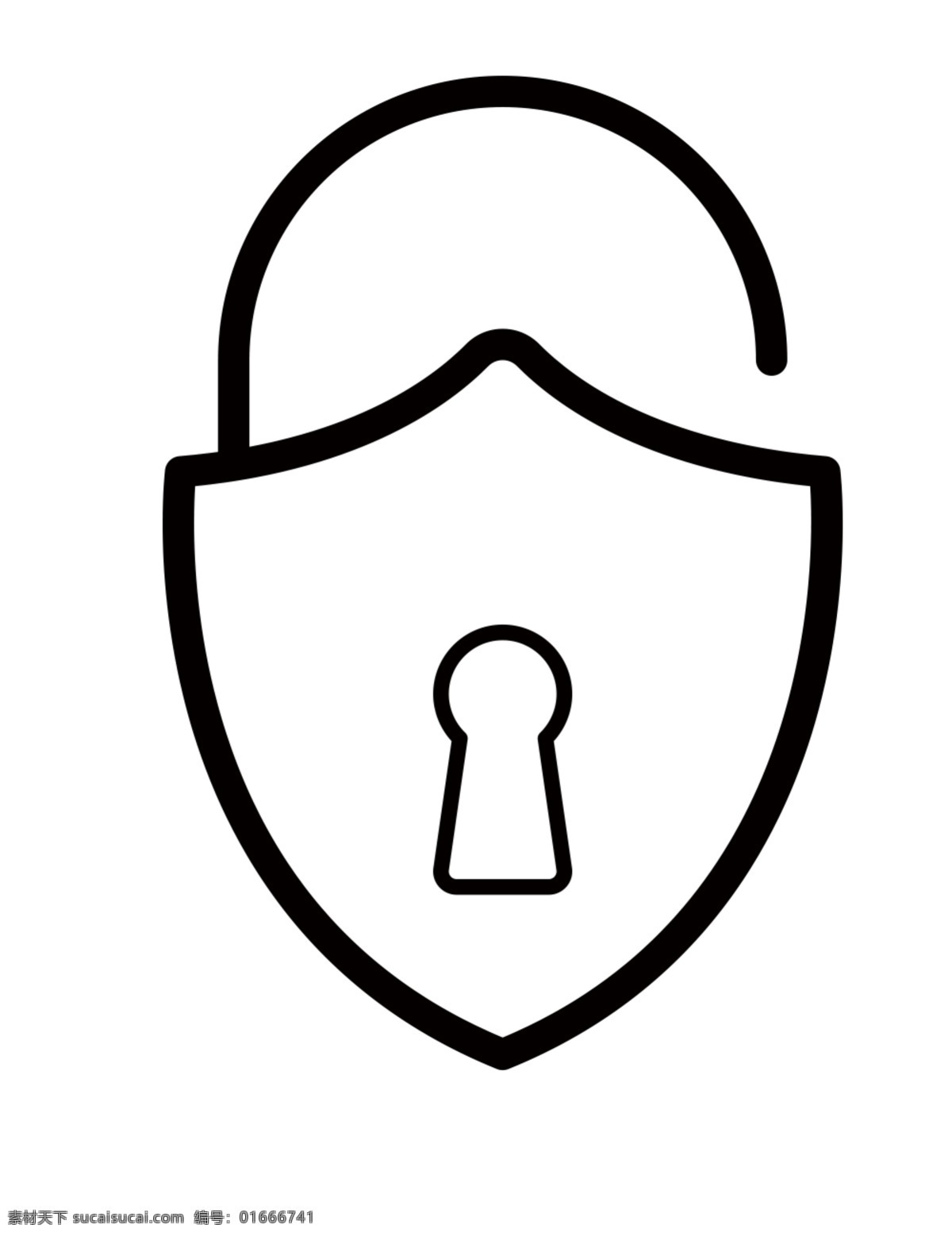 安全 锁 图标 卡通 安全锁 管理 黑色线描 上锁