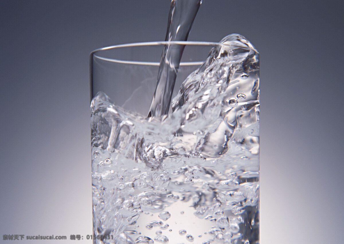 杯中的水 玻璃杯 水 水花 灰色