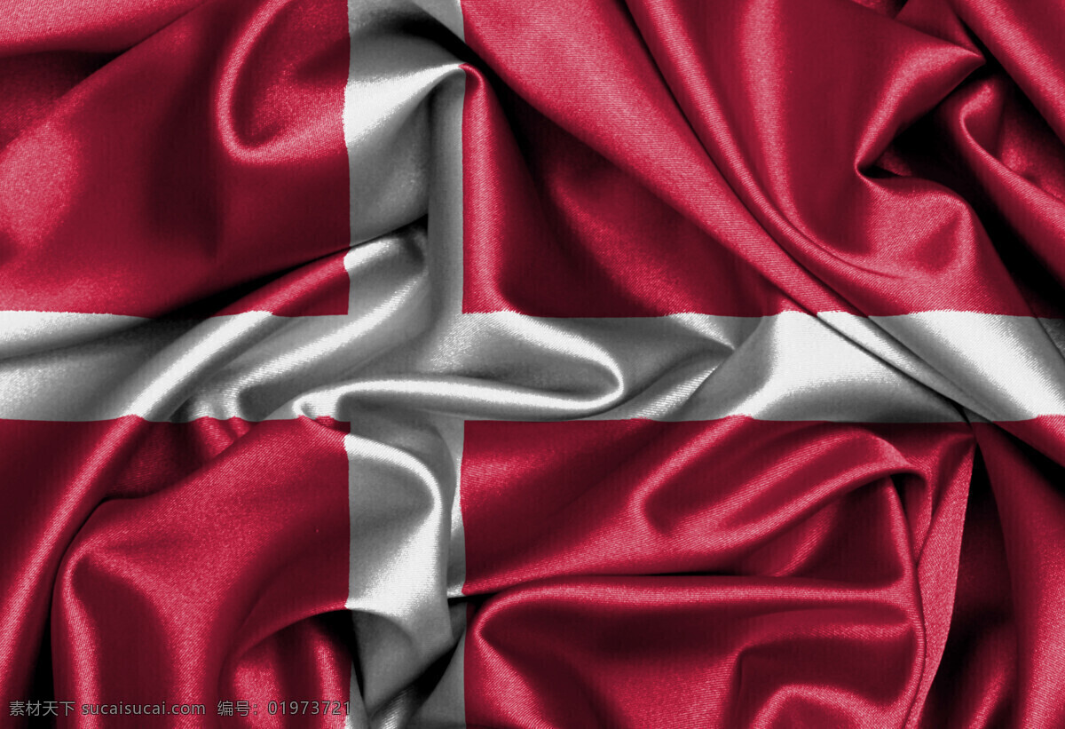 褶皱 丹麦 国旗 绸缎 旗帜 丝绸 丹麦标志 丹麦国旗 国旗图片 生活百科