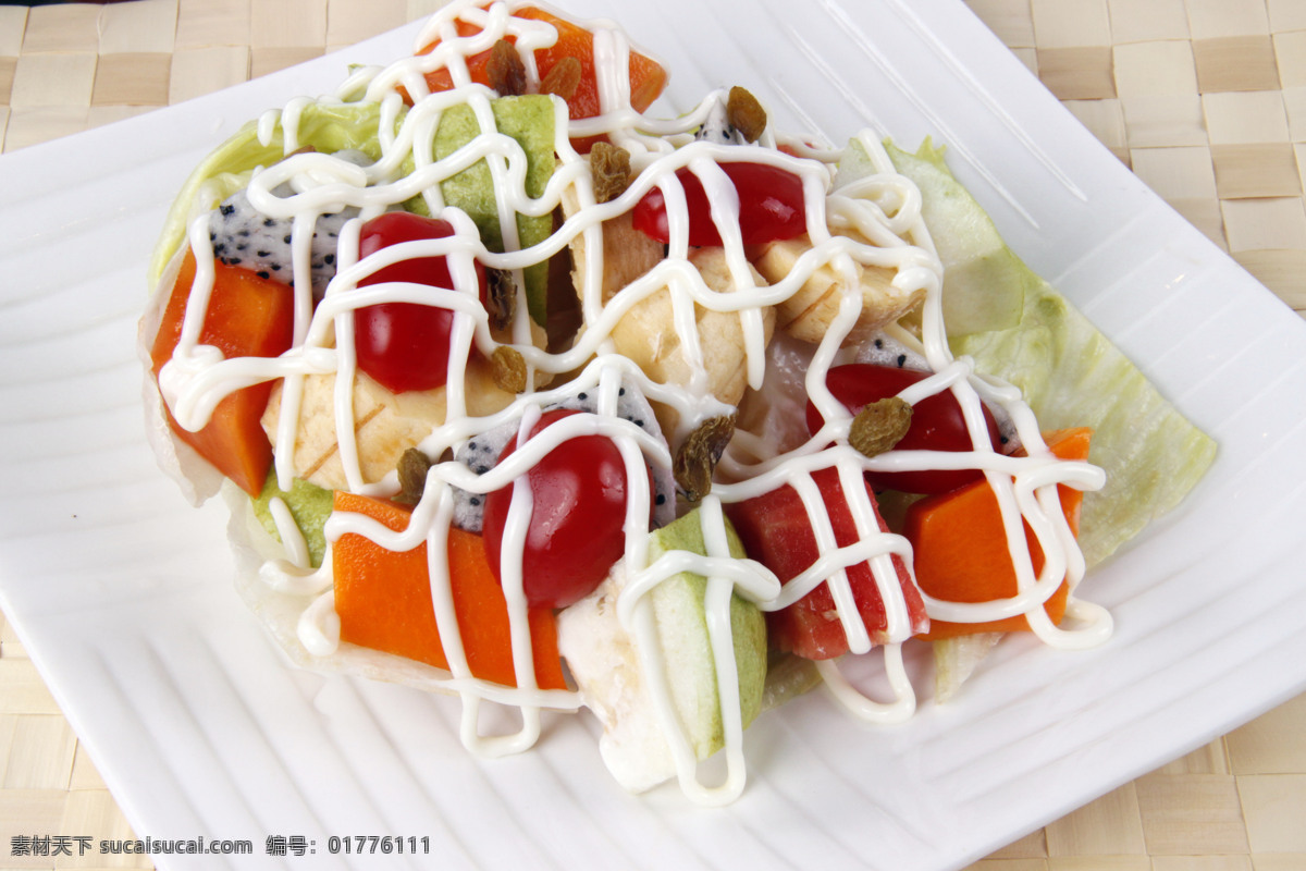 餐饮 餐饮美食 水果 饮料酒水 沙律 水果沙律 圣女果沙律 番石榴沙律 使用 请 清晰 原图 psd源文件 餐饮素材