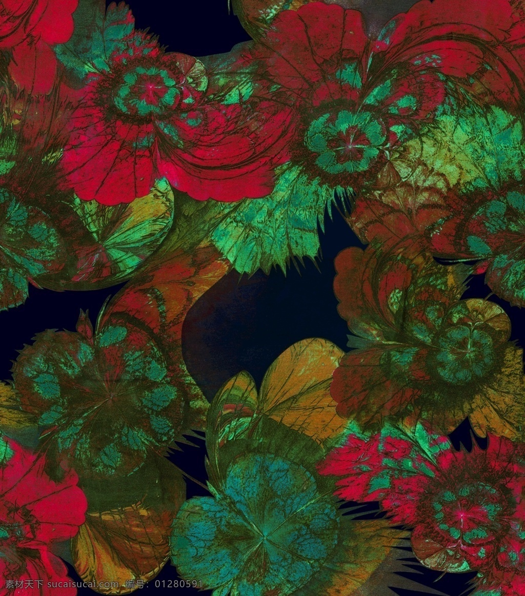 手绘花图片 大牌 玫瑰花 数码印花 绿叶花 手绘花 水彩花 分层