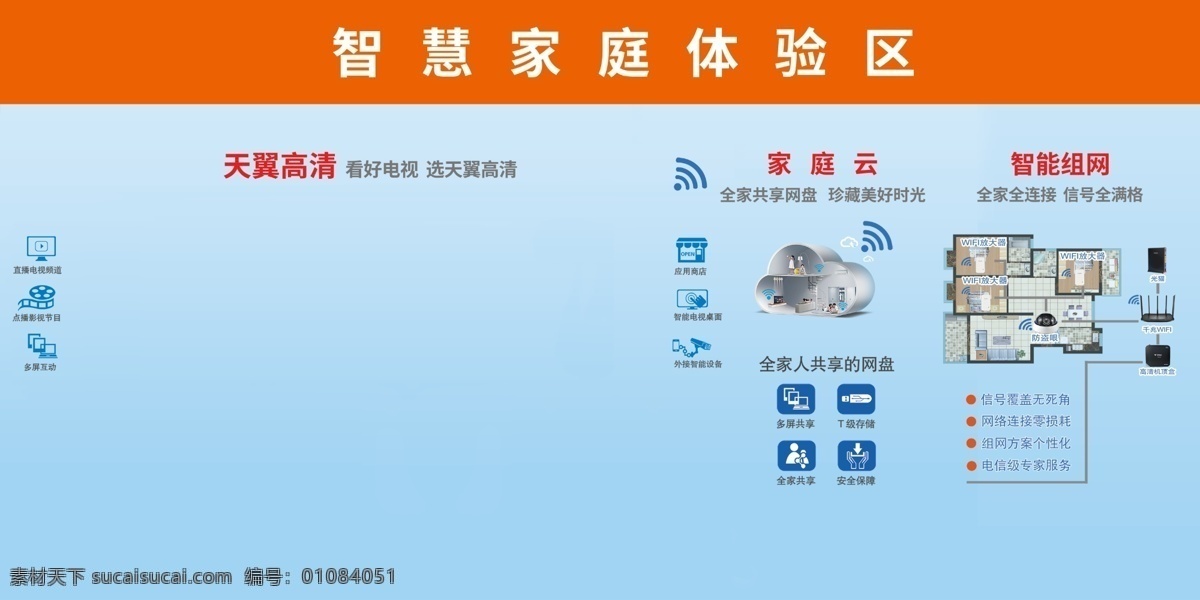 智慧家庭 电信 体验区 中国电信 背景墙 分层